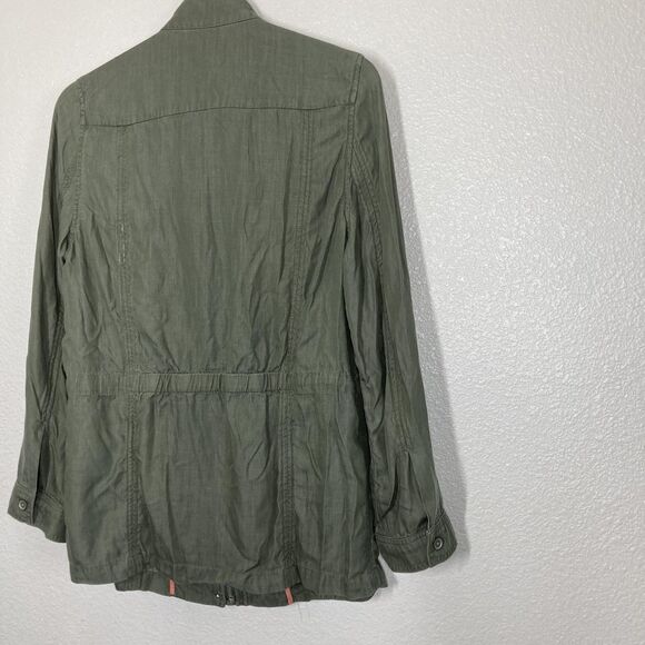 Maison Jules Jacket Womens Large Green Utility Anorak Lyocell Drawstring Pockets - Picture 13 of 16